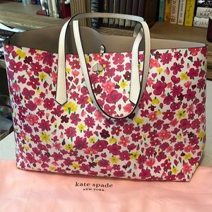 KATE SPADE multi color floral tote bag